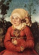 CRANACH, Lucas the Elder Portrait of Frau Reuss dgg Sweden oil painting artist